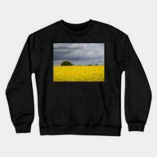 Rapeseed Fields - Impressionist - Oil Painting Effect Crewneck Sweatshirt
